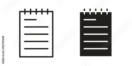Memo Pad icon in doodle and stroke style.
