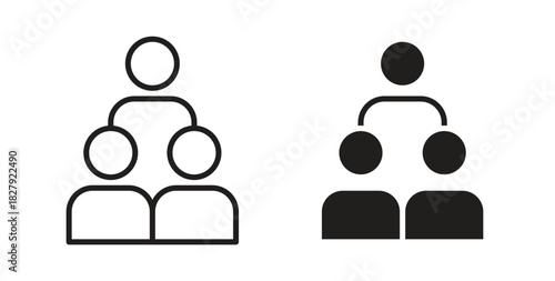 people icon in doodle and stroke style.