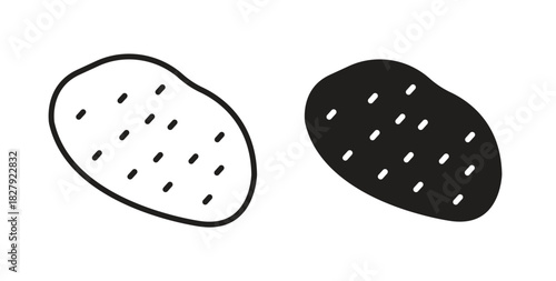 Potato icon in doodle and stroke style.
