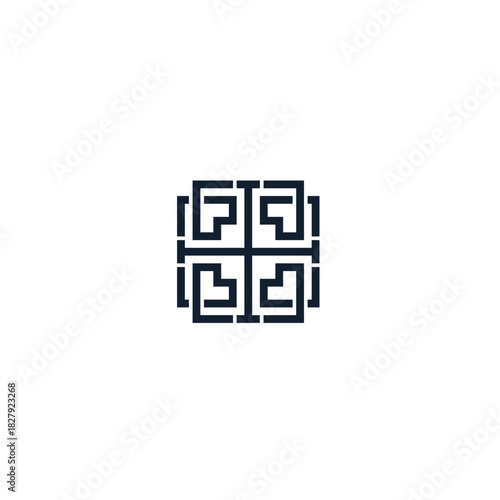 box design logo with cool pattern