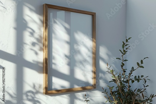 Fototapeta Naklejka Na Ścianę i Meble -  Mockup poster frame close up, 3d render