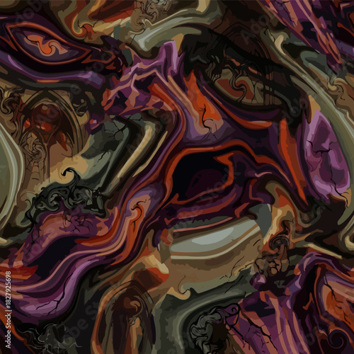 Abstract acrylic ethnic geometric wavy lines modern marble pattern background. art design, scarf, marble, fabric, wallpaper, surface, cover, clothing, hijab, bandana, rug, dress, digital printing