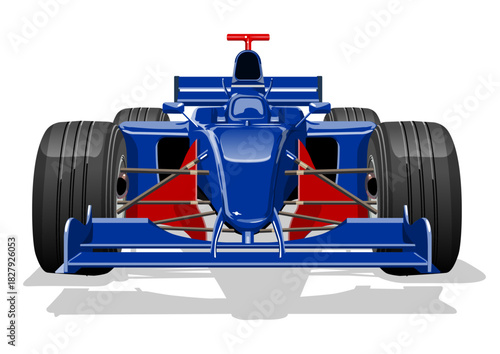 Vector race car isolated