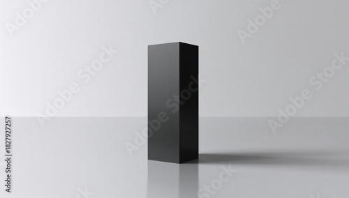 Black box for product mockup isolated on a white background