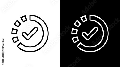 Checkmark Circle  White Icon Set Design