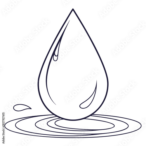 Water drop with ripple, a symbol of purity
