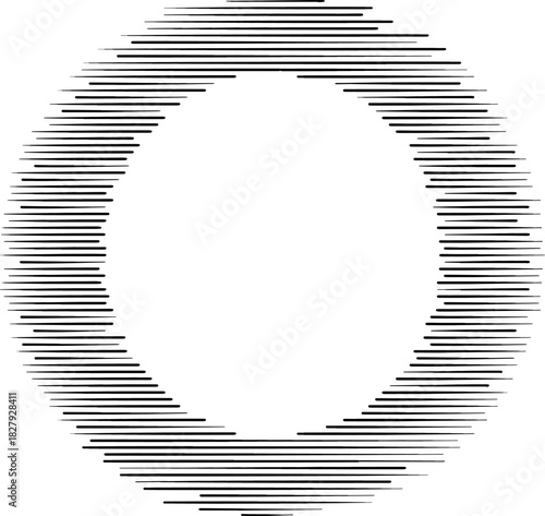 ring with artistic hatching