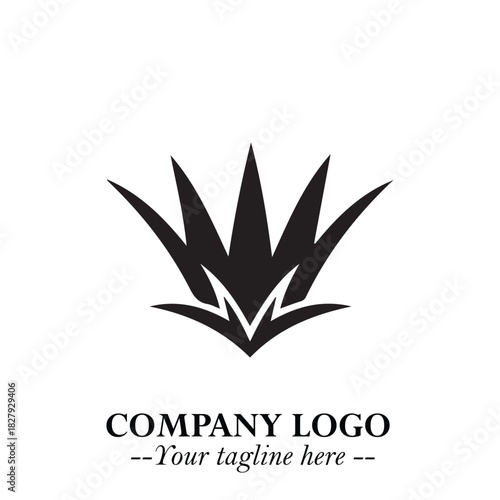 Elegant Black Crown Logo Symbol on a Clean White Background for Premium Branding Design