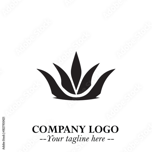 Elegant Black Crown Logo Symbol on a Clean White Background for Premium Branding Design