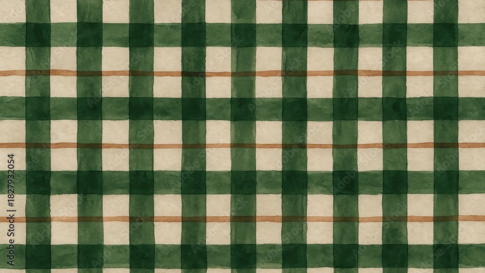 Obraz premium Rustic green plaid pattern.
