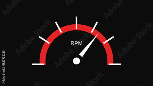 Hardcore Racing RPM Gauge with Turbo, Nitro, Track and Drifting Elements — Minimal Vector