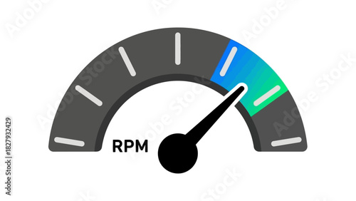 Hardcore Racing RPM Gauge with Turbo, Nitro, Track and Drifting Elements — Minimal Vector