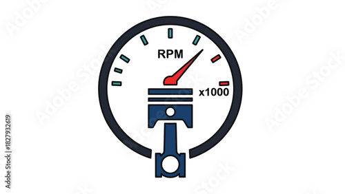 Hardcore Racing RPM Gauge with Turbo, Nitro, Track and Drifting Elements — Minimal Vector