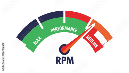 Hardcore Racing RPM Gauge with Turbo, Nitro, Track and Drifting Elements — Minimal Vector