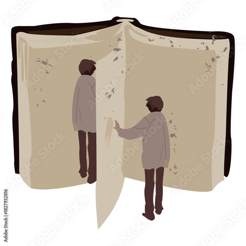 man and woman,Creating Environment Concept Art for Games,Vector Art Inspiration,Fantastic City Future Concept Art Illustration Stock Vector,Mind And Emotion Control Concept Art Vector, Puppet, Heart, 