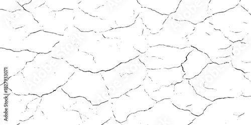 digital wall grunge and dust pattern surface Cracked white wall texture design element white background.
