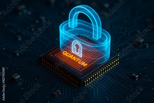 Quantum Security Chip with Digital Padlock Protection