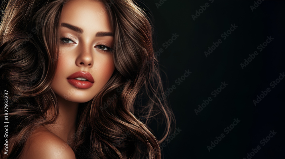 Fototapeta premium a girl standing in dark room
