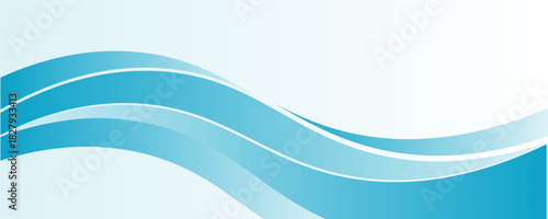 Blue and white business wave banner background. vector