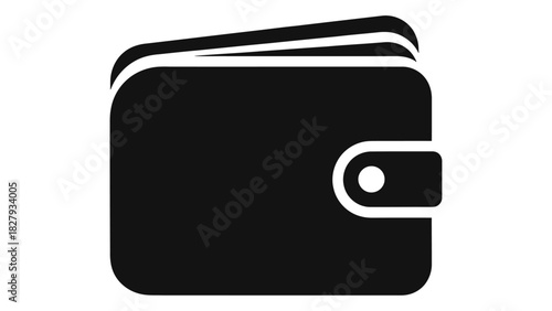 Digital wallet icon for secure cashless payments, modern online financial transactions, digital finance, money managemen