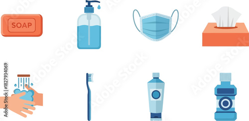 Personal hygiene and protection items for health and wellness