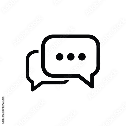 Two chat speech bubbles with ellipsis icon
