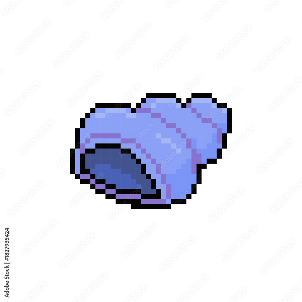 Fototapeta premium SEA SHELL DRAW PIXEL ART