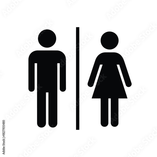 Male and Female Restroom Sign Icon