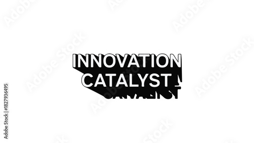 Dynamic text graphic highlighting innovation and catalysts for change