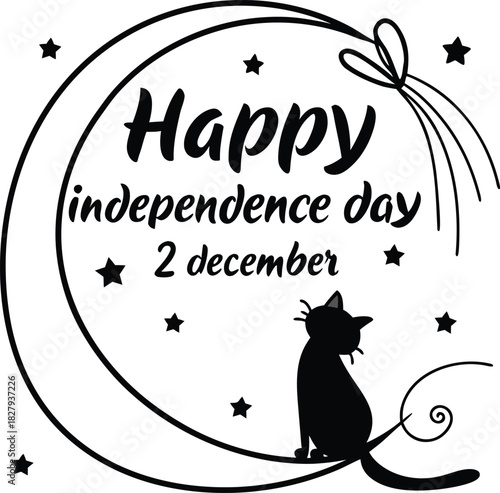 christmas card with cat