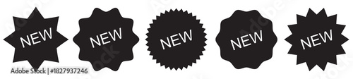 new badge vector icon . special offer tag . new product, novelty, newest item.