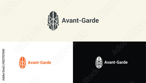 Geometric Crystal Inspired Avant-Garde Logo – Modern Minimal Brand Identity