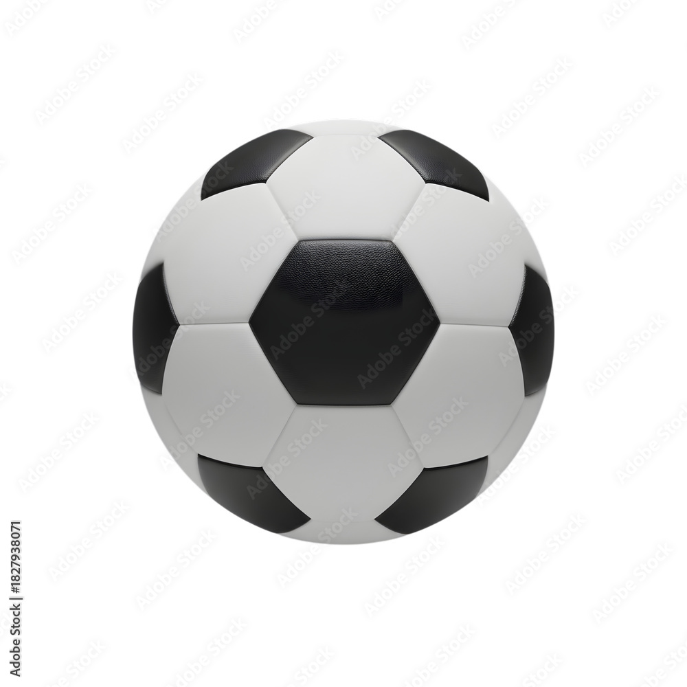 Naklejka premium Classic soccer ball ready for a thrilling match or intense training session