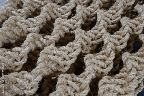 Woven natural fiber rope