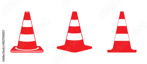 Traffic cone set against a white backdrop