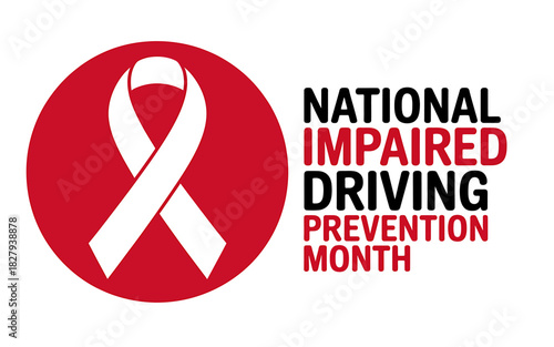 National impaired driving prevention month campaign ribbon logo