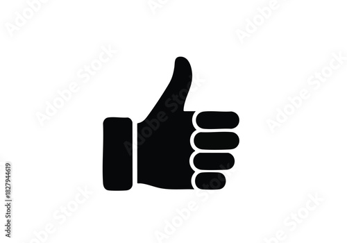 Dynamic thumbs up symbol expressing approval and support for positive feedback and great job in modern design projects, social media or marketing campaigns