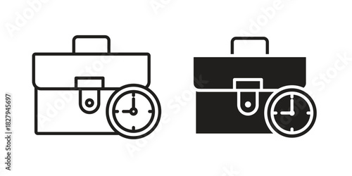 Office time icon on white background. Stock vector icon