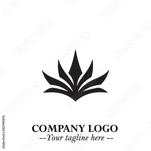 Elegant Black Crown Logo Symbol on a Clean White Background for Premium Branding Design