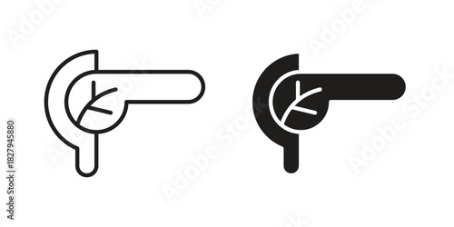 pancreas icon on white background. Stock vector icon