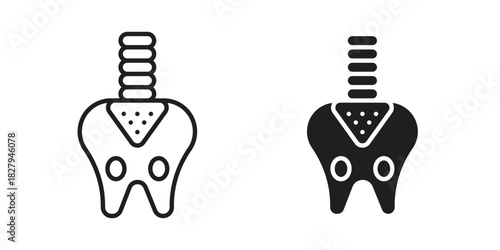 Pelvis icon on white background. Stock vector icon