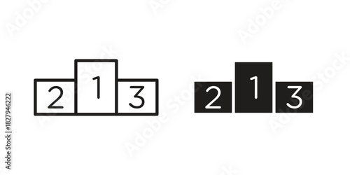 Podium icon on white background. Stock vector icon