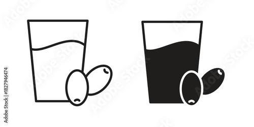 Ramadan iftar icon on white background. Stock vector icon