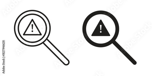 Risk analysis icon on white background. Stock vector icon