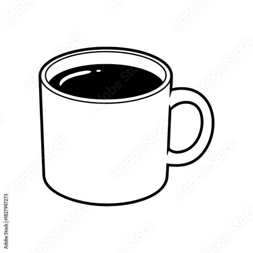 Start your day right with a hot cup of coffee! Perfect for menus, logos, and designs needing a caffeine kick. A simple graphic with bold impact.