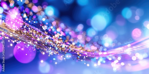 Colorful Glitter Bokeh Background with Vibrant Lights and Sparkling Abstract Texture