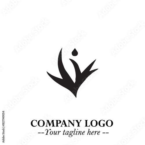 Elegant Black Crown Logo Symbol on a Clean White Background for Premium Branding Design