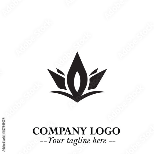 Elegant Black Crown Logo Symbol on a Clean White Background for Premium Branding Design