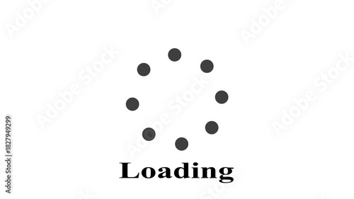 Circular Dots Loading Animation on Light Background.