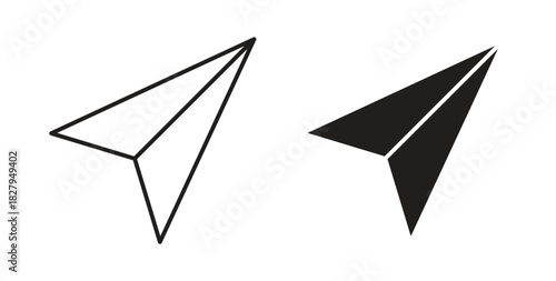 Send icons set isolated on white background flat vector illustration.